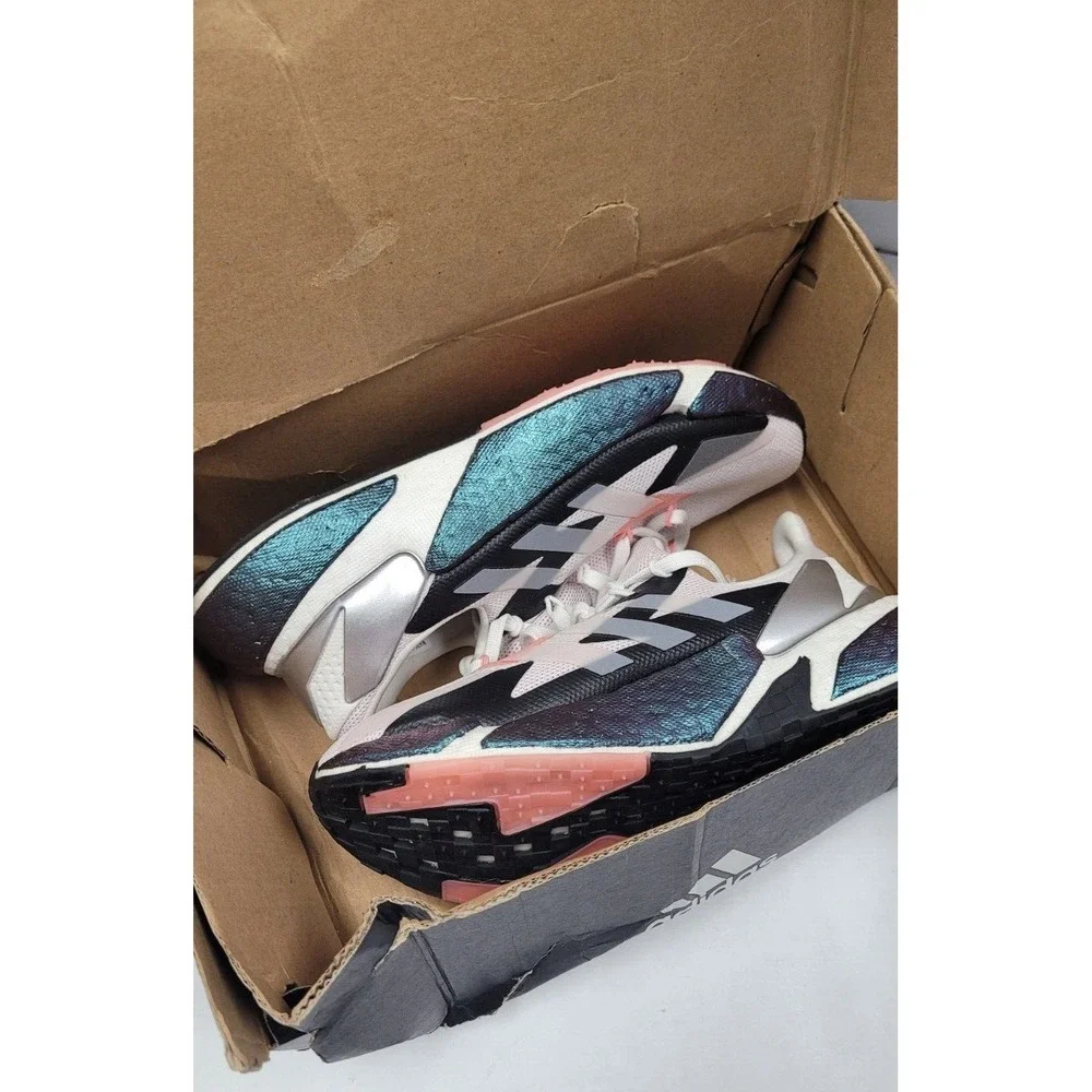 Adidas X9000L4 Kids US 5 Glow Pink Crystal White Silver Metallic FW9318